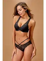 Siyah Nurteks Destekli Sütyen Takım Dantel Askılı 4409 Siyah
