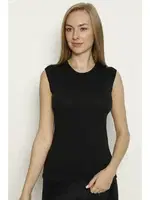 Siyah O Yaka Kolsuz Atlet Arma Yıldız 3357 Siyah detay görünüm