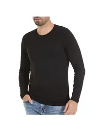 Yıldız Çamaşır Siyah O-Yaka Uzun Kollu Bambu Erkek T-Shirt Yıldız 496