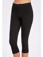 Siyah Penye Kapri Kısa Tayt Arma Yıldız 3346 Siyah