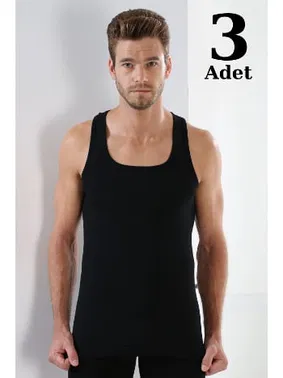 Arma Yıldız Siyah Ribana Atlet 3'lü Paket Arma Yıldız 1007 - 3 ADET