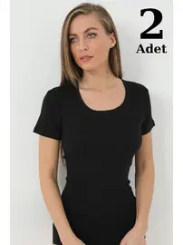 Arma Yıldız Siyah Ribana Kadın Fanila 2li Paket Arma Yıldız 3314 - 2 ADET