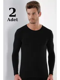 Arma Yıldız Siyah Ribana Uzun Kollu Bisiklet Yaka Badi 2'li Paket Arma Yıldız 1128 - 2 ADET