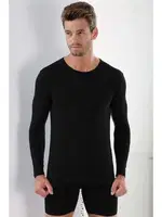 Siyah Ribana Uzun Kollu Bisiklet Yaka Badi 2'li Paket Arma Yıldız 1128 - 2 ADET Siyah farklı açı