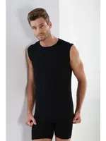 Siyah Ribana Yuvarlak Yaka Kolsuz Atlet Arma Yıldız 1110 Siyah farklı açı