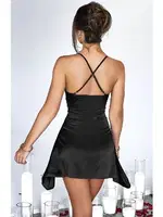 Siyah Şık Kadın Seksi Elbise Pink Night 4403 Siyah detay görünüm