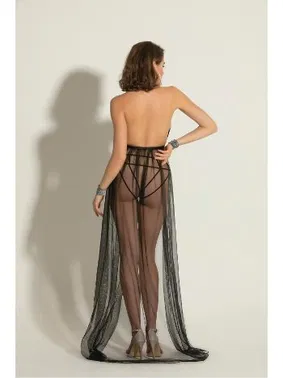 Gallipoli Siyah Simli Transparan Elbise String ve Bileklik Gallipoli MGP6062 - Alternatif Görünüm