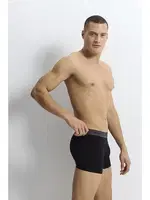 Siyah Strech Cotton Erkek Boxer Wooster W-007 - 3 Adet Siyah detay görünüm