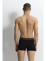 Siyah Strech Cotton Erkek Boxer Wooster W-007 - 3 Adet Siyah farklı açı