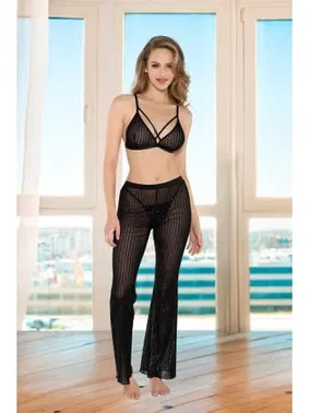 Real Passione Siyah Transparan İpli Fantezi Takım Real Passione P-10