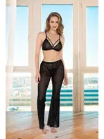 Siyah Transparan İpli Fantezi Takım Real Passione P-10 Siyah