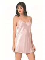 Somon Kısa Saten Gecelik Ahu Primoda 8093 Somon