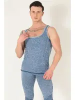 Sporcu Gym Seamless Dikişsiz T-shirt Miorre 001-001248 Mavi görsel 5