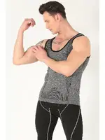 Sporcu Gym Seamless Dikişsiz T-shirt Miorre 001-001262 Gri Melanj görsel 7