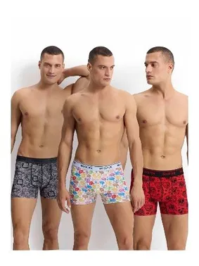 Wooster Strech Cotton Pamuklu 3'lü Boxer Seti W-201