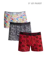 Strech Cotton Pamuklu 3'lü Boxer Seti W-201 Görsel detay görünüm