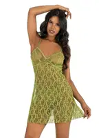 Su Yeşili Fantezi Tül Gecelik Ahu Primoda 4222 Yeşil