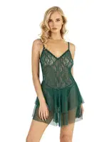 Su Yeşili Kısa Tül Gecelik Ahu Primoda 4216 Yeşil