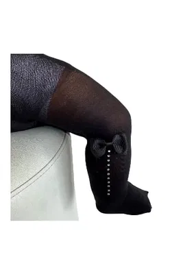 Daymod Süslü Mycro Bebek Külotlu Çorap Siyah Daymod D2142038 - Alternatif Görünüm