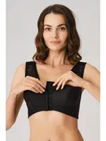 Balensiz Desteksiz Dolgusuz Geniş Askılı Toparlayıcı Önden Açılan Sırt Destekli Küçültücü Sütyen Anıl 3775 Siyah farklı açı