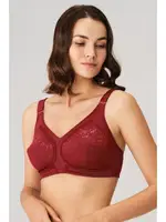 Balensiz Desteksiz Dolgusuz Toparlayıcı İşlemeli Küçültücü Sütyen Anıl 3776 Vişne görsel 5