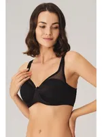 Balenli Desteksiz Dolgusuz Toparlayıcı Yumuşak Süngerli Günlük Klasik Küçültücü Sütyen Anıl 3777 Siyah