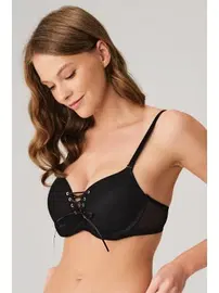 Anıl Balenli Destekli Dolgulu Askıları Çıkabilen Yaka Detaylı T-Shirt Sütyeni Anıl 3773