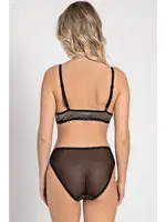 Transparan Sütyen Külot Takım Anıl 4209 Siyah detay görünüm