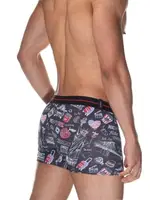 Tasarım Siyah Erkek Boxer (Dijital Baskılı) Darkzone DZN2066 farklı açı