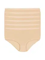 Ten 6'lı Paket Likralı İz Yapmaz Kadın Bato Külot Yıldız 3747 Ten