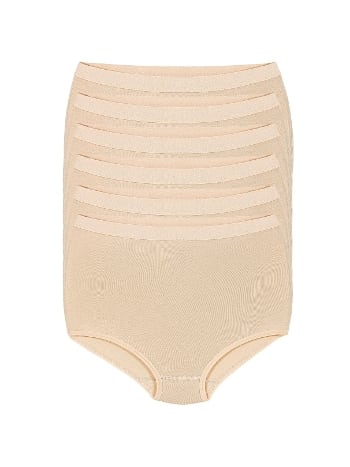 Ten 6'lı Paket Modal Toparlayıcı Kadın Külot Yıldız 4200T