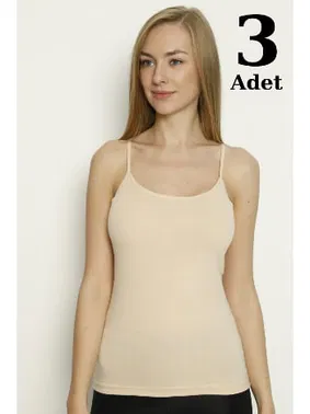 Arma Yıldız Ten Likralı İp Askı Atlet 3lü Atlet Arma Yıldız 3356 - 3 ADET