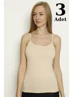 Ten Likralı İp Askı Atlet 3lü Atlet Arma Yıldız 3356 - 3 ADET Ten