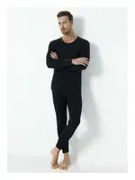 Termal İçlik Alt Üst Erkek Siyah Takım Arma Yıldız 1137 Siyah detay görünüm