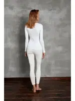 Termal Uzun Kollu Kadın Bisiklet Yaka T-Shirt Doreanse 8573 Ekru detay görünüm