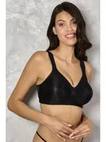 Toparlayıcı Kalın Askılı Geniş Agraflı Sütyen Yeni İnci 1720 Siyah farklı açı