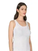 Transferli Ribana Esnek Yumuşak Kalın Askılı Kadın Atlet Özkan 23493  Beyaz görsel 17