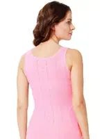 Transferli Ribana Esnek Yumuşak Kalın Askılı Kadın Atlet Özkan 23493  Pembe görsel 14