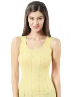 Transferli Ribana Esnek Yumuşak Kalın Askılı Kadın Atlet Özkan 23493  Sarı görsel 12