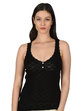 Özkan Transferli Ribana Jakarli Esnek Kalın Askılı Düğmeli Kadın Pamuklu Atlet Özkan 24202 