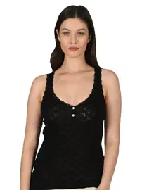 Özkan Transferli Ribana Jakarli Esnek Kalın Askılı Düğmeli Kadın Pamuklu Atlet Özkan 24202 