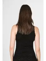 Transferli Ribana Jakarli Esnek Kalın Askılı Düğmeli Kadın Pamuklu Atlet Özkan 24202  Siyah görsel 4