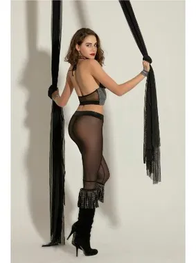 Gallipoli Transparan Bustiyer Pantolon ve Simli Bileklik Takım Gallipoli MGP6054 - Alternatif Görünüm