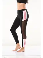 Yanları Transparan Şeritli Kadın Tayt Derya Kurşun 0584 Siyah farklı açı