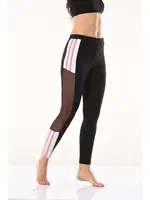 Yanları Transparan Şeritli Kadın Tayt Derya Kurşun 0584 Siyah görsel 6