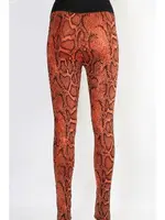 Turuncu Leggings Desenli Kadın Tayt Derya Kurşun TRND03 Turuncu detay görünüm