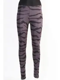 Derya Kurşun Desenli Mor Kadın Leggings Tayt Derya Kurşun TRND10