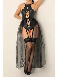 Phevos Tül Etekli Deri Fantezi Kostüm Phevos 012-000136
