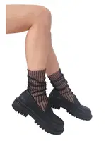 Tül Rib Soket Çorap Siyah Daymod D1521141 Siyah