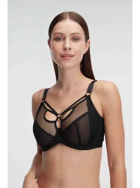 Anıl Tüllü Balenli Desteksiz Dolgusuz Yaka Detaylı Toparlayıcı Küçültücü Sütyen Anıl 3788